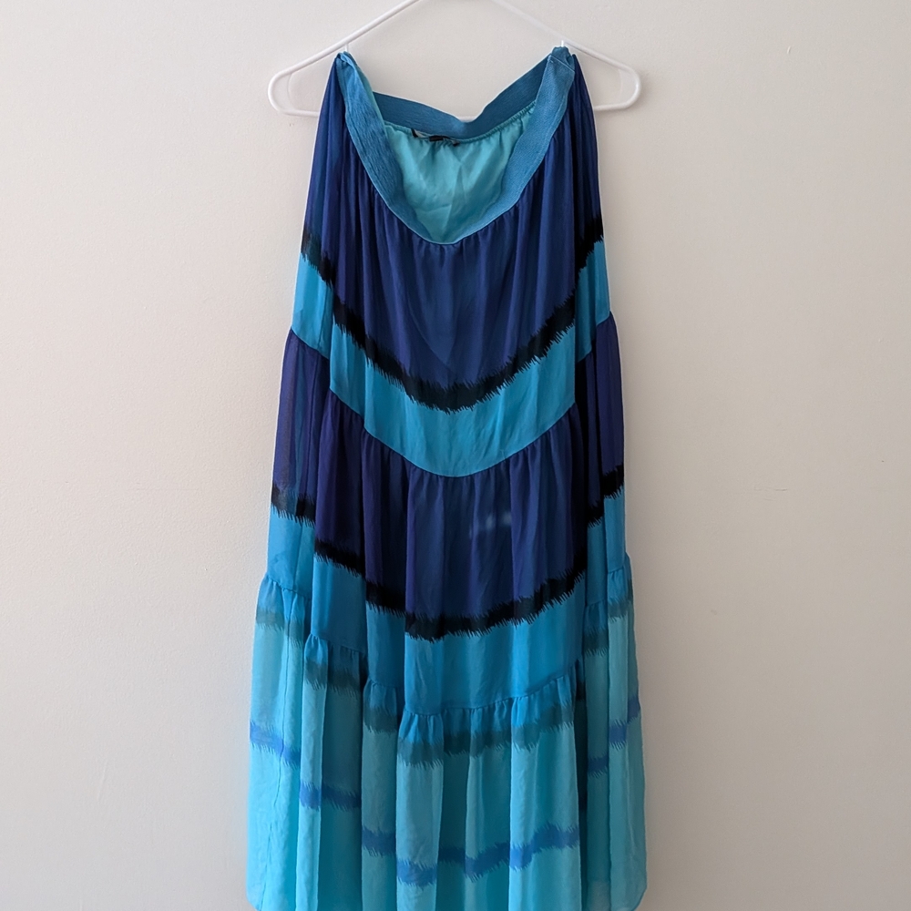 Ann Taylor Turquoise and Black Dress